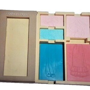 Vintage 1978 Tomy Fashion Plates Drawing Design Set Kit 28 Double Sided Plates